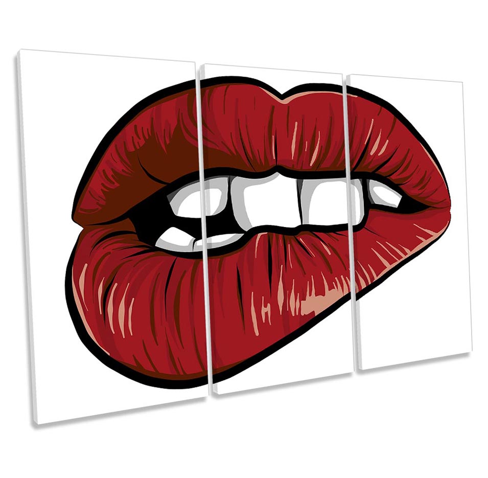 Sexy Lips Bite Fashion Red