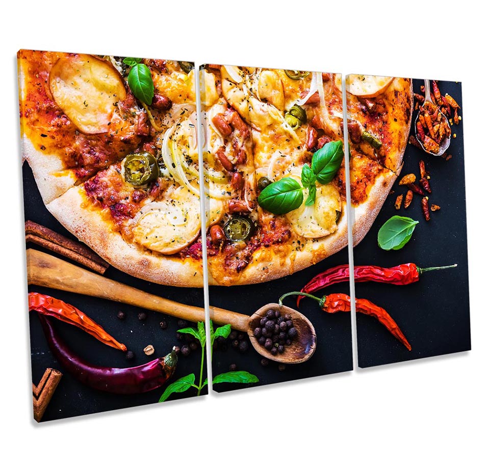 Italian Pizza Food Kitchen Multi-Coloured