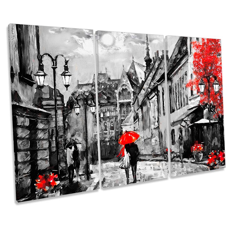 Budapest City Umbrella Red