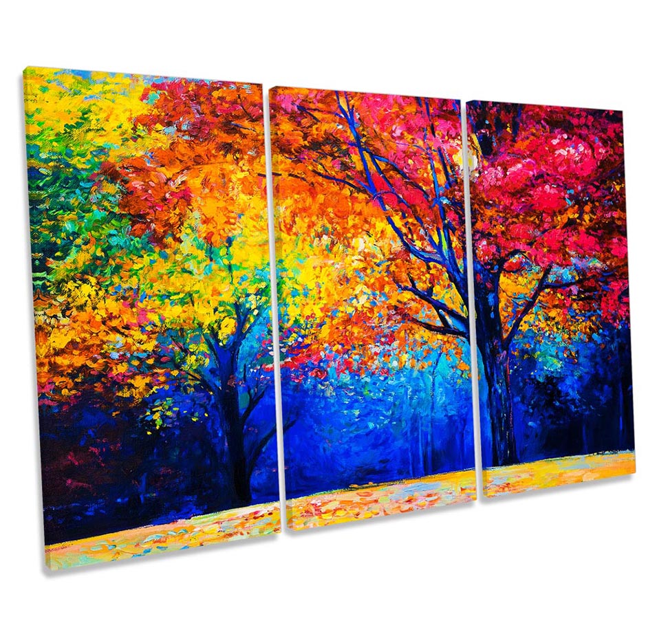 Colourful Autumn Trees Multi-Coloured