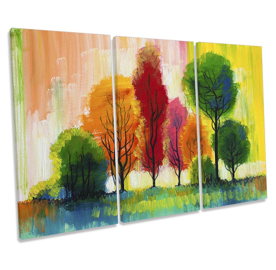 Trees Modern Painting Multi-Coloured
