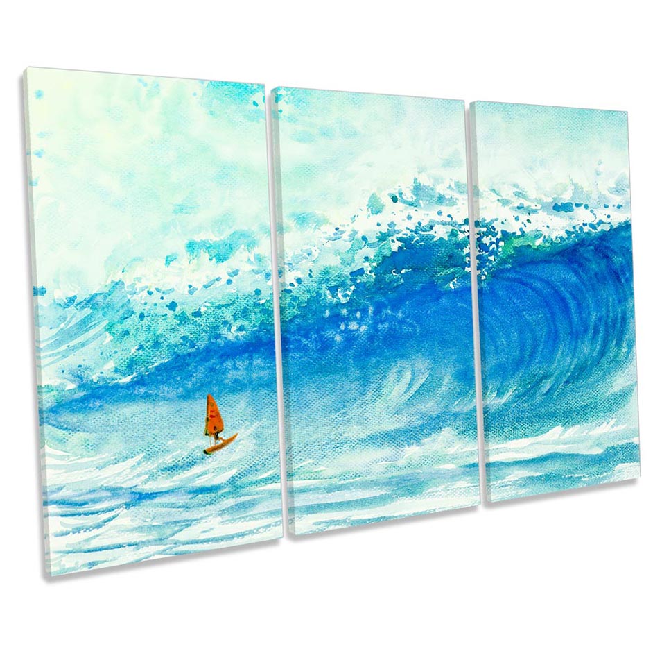 Wind Surfer Wave Blue