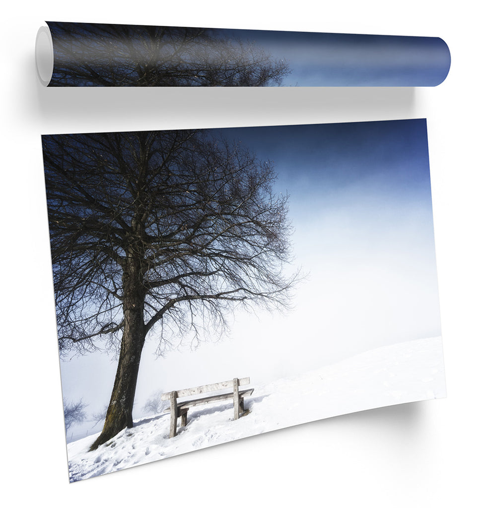 Winter Landscape Scene Framed