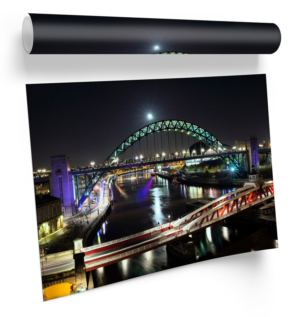 Newcastle Tyne Bridge Quayside Framed