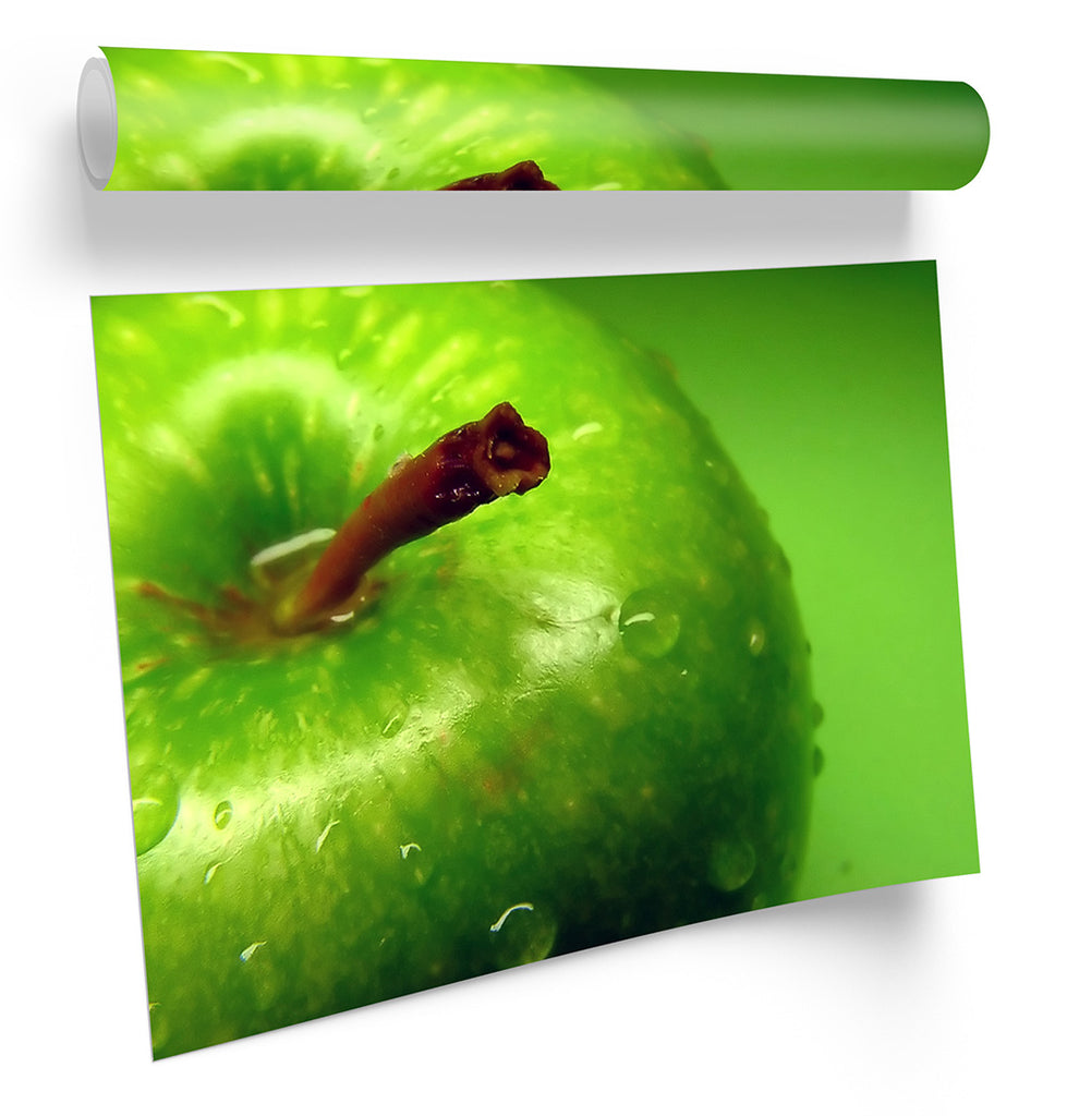 Apple Fresh Fruit Green Framed