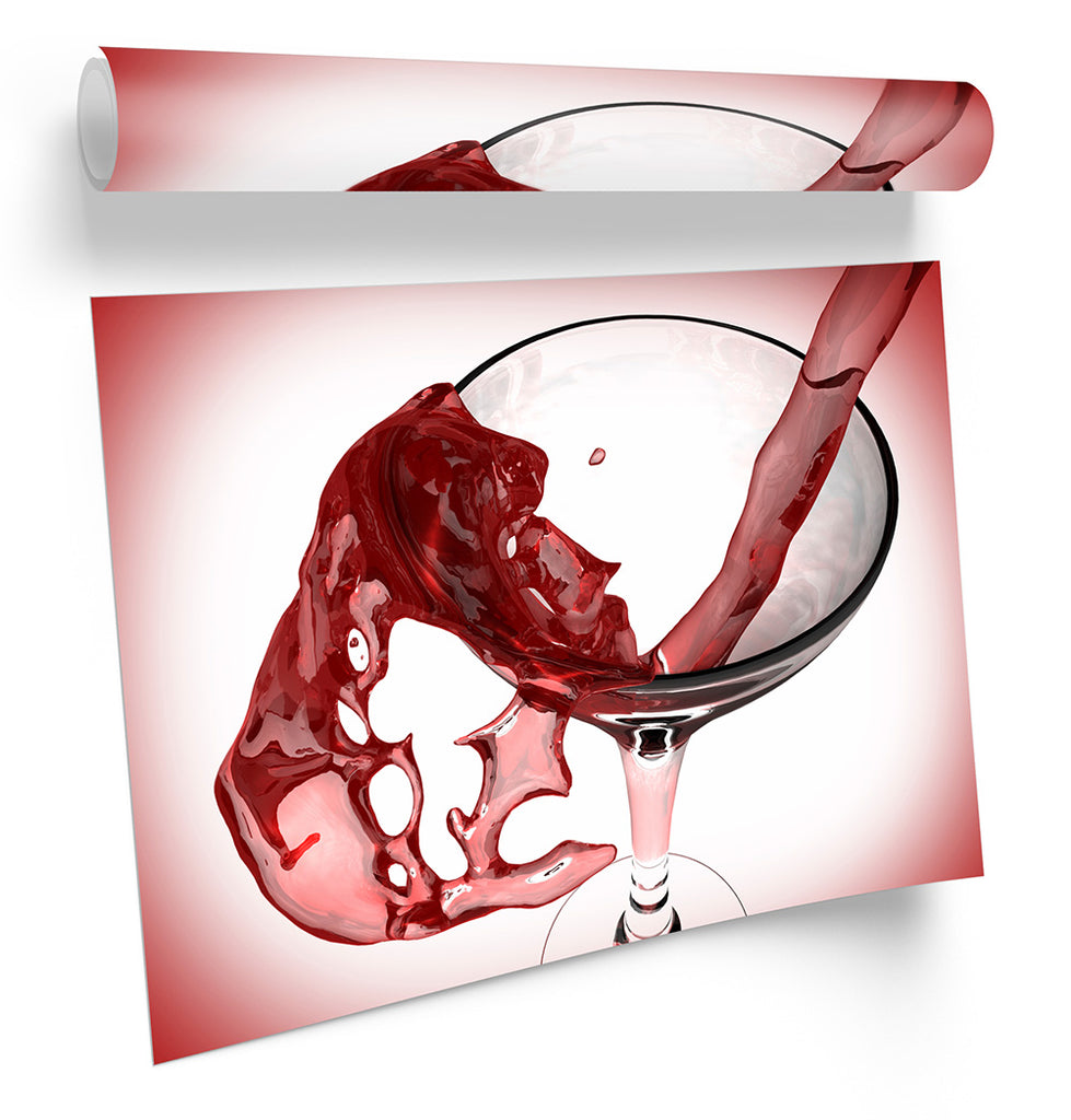 Kitchen Wine Glass Framed