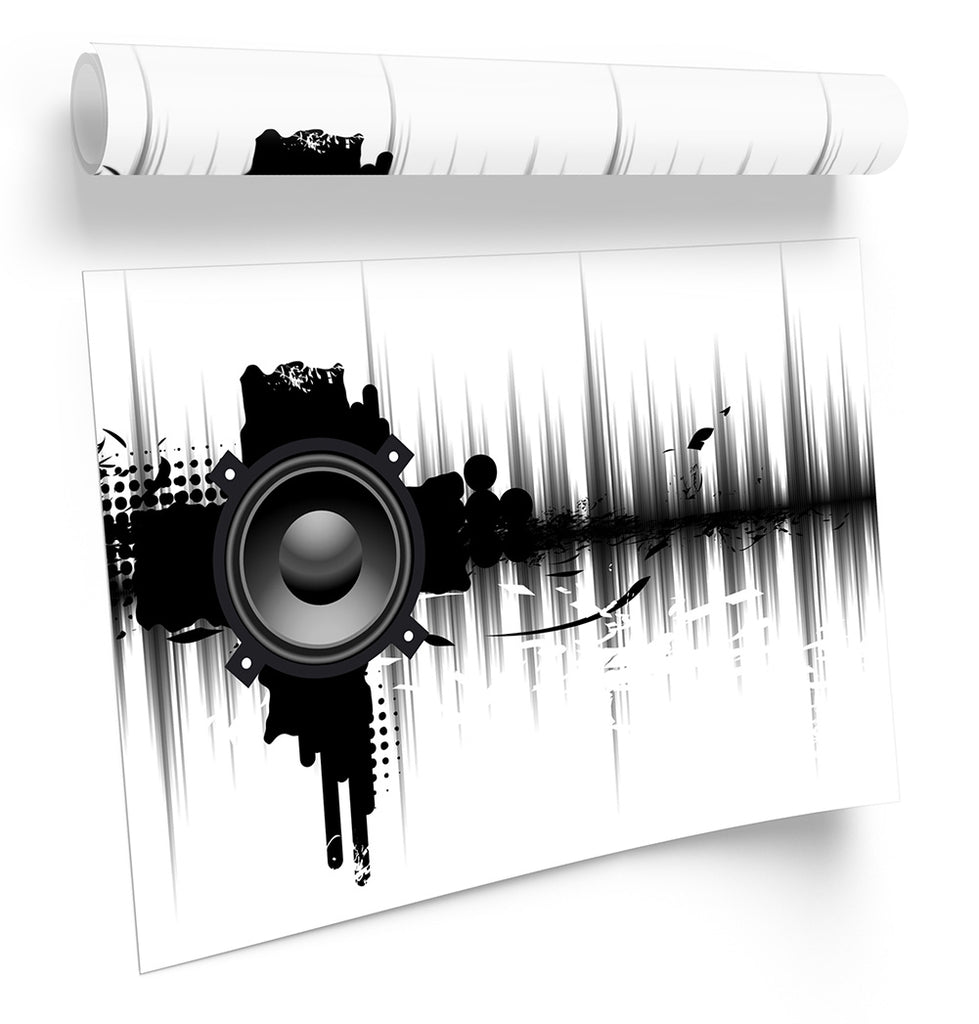 Modern Music Speaker DJ Framed