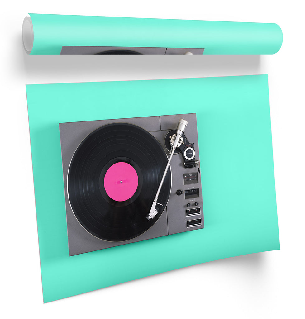 DJ Turntable Decks Music Framed