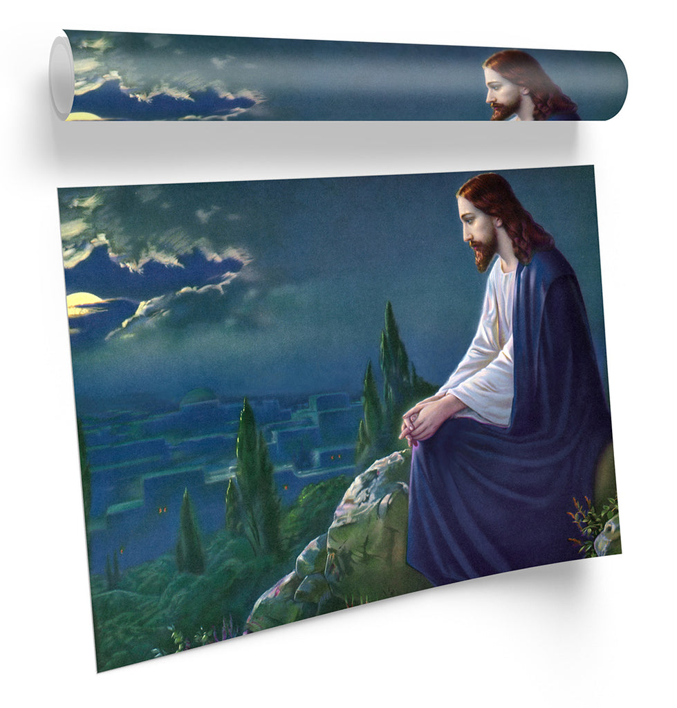 Untersberger Jesus Christ at Mount of Olives Framed