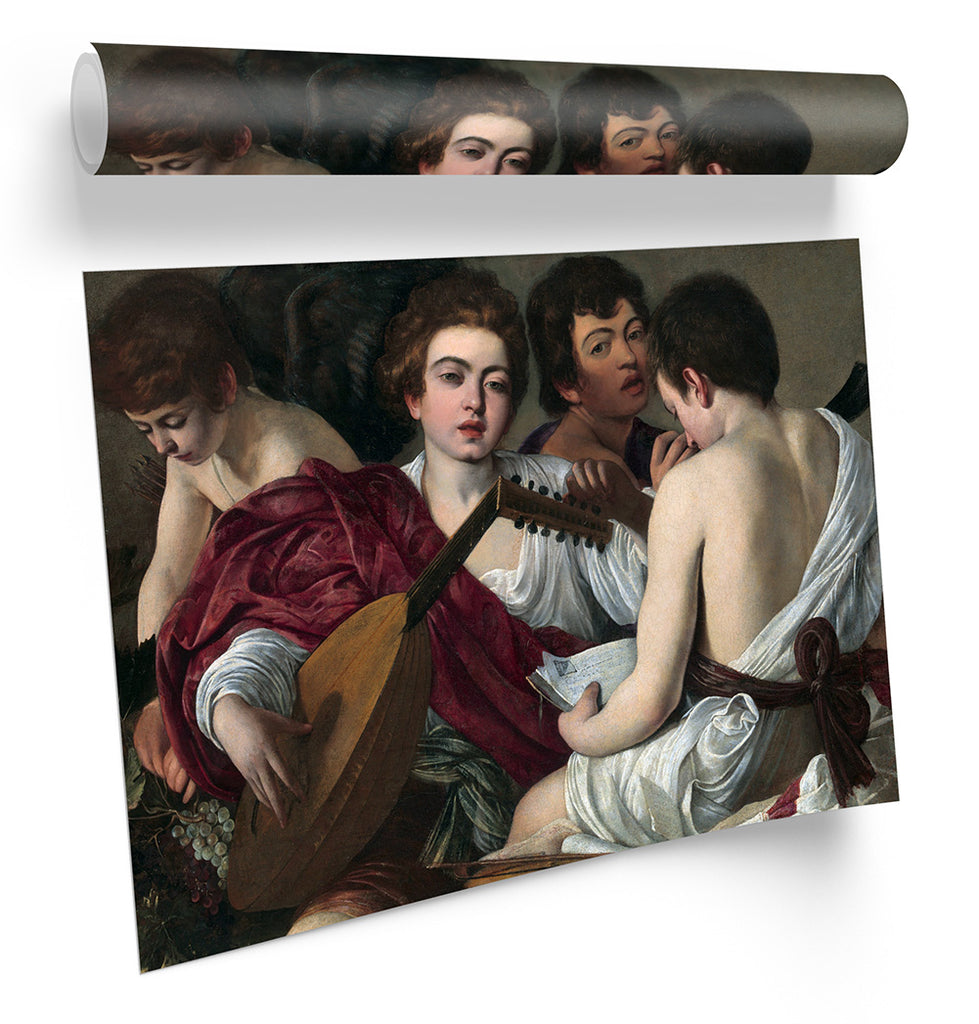 Caravaggio Musici Framed