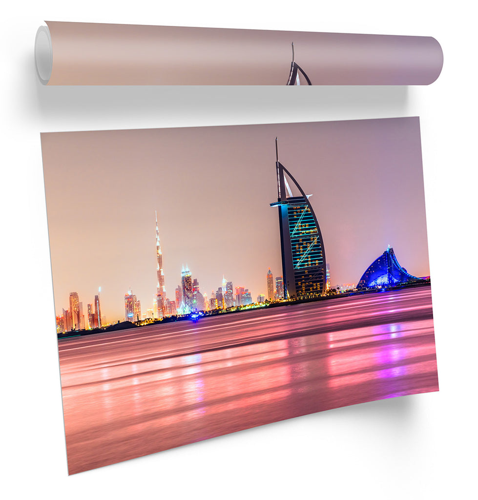 Dubai Skyline Framed