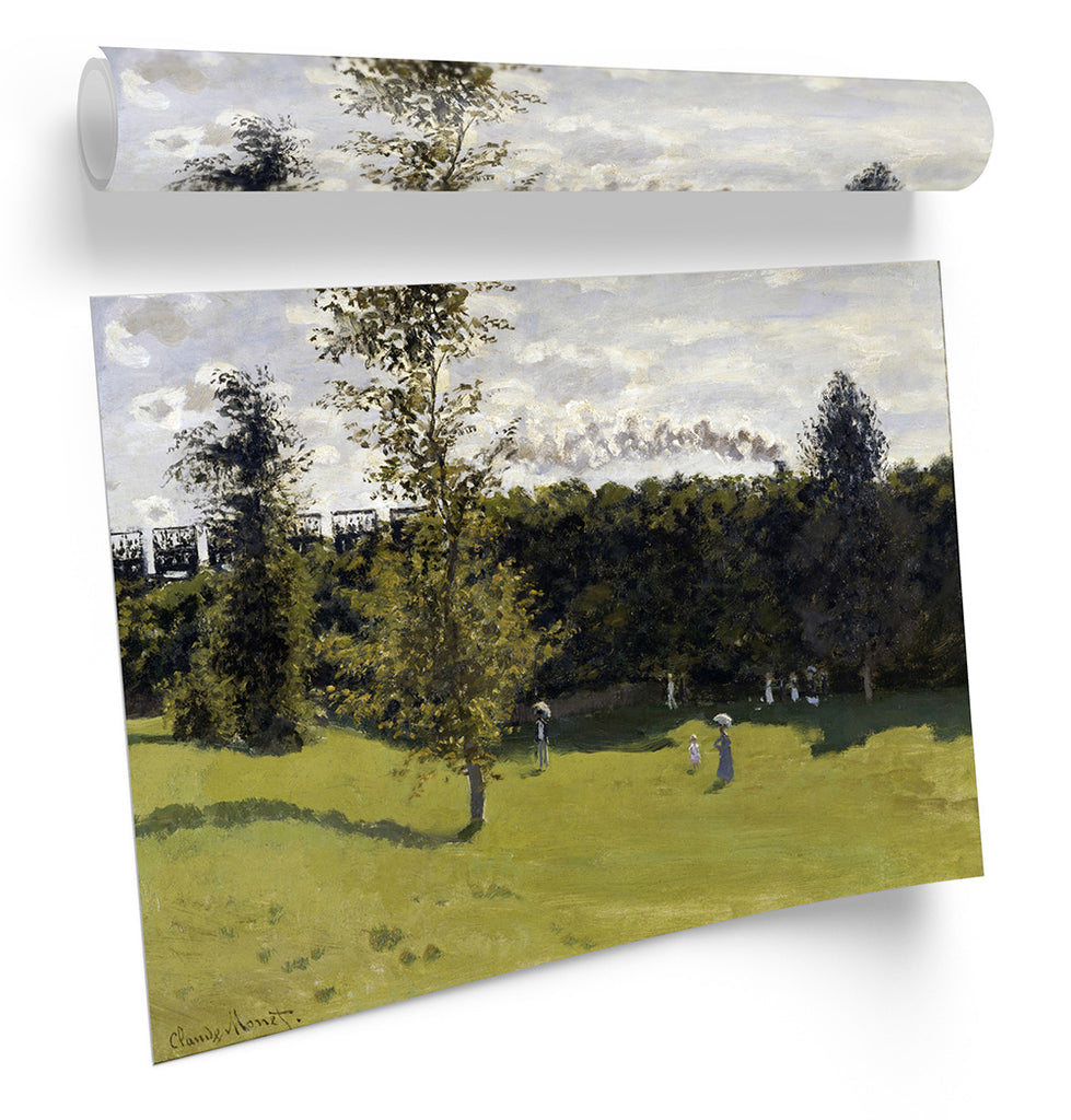 Claude Monet Train in the Countryside Framed