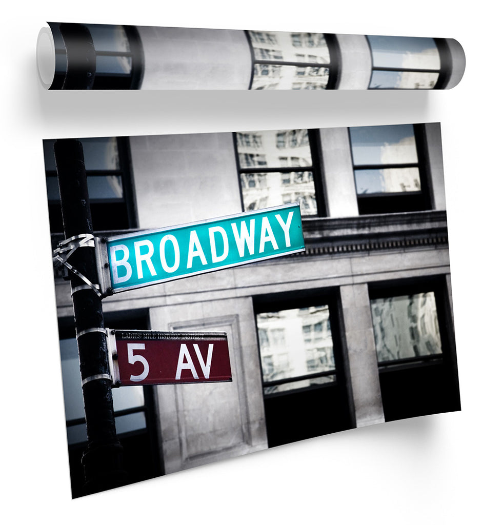 Broadway New York City Framed