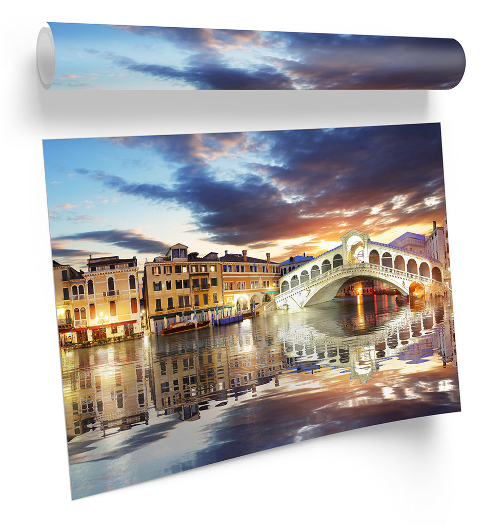 Venice Rialto Bridge Italy Framed
