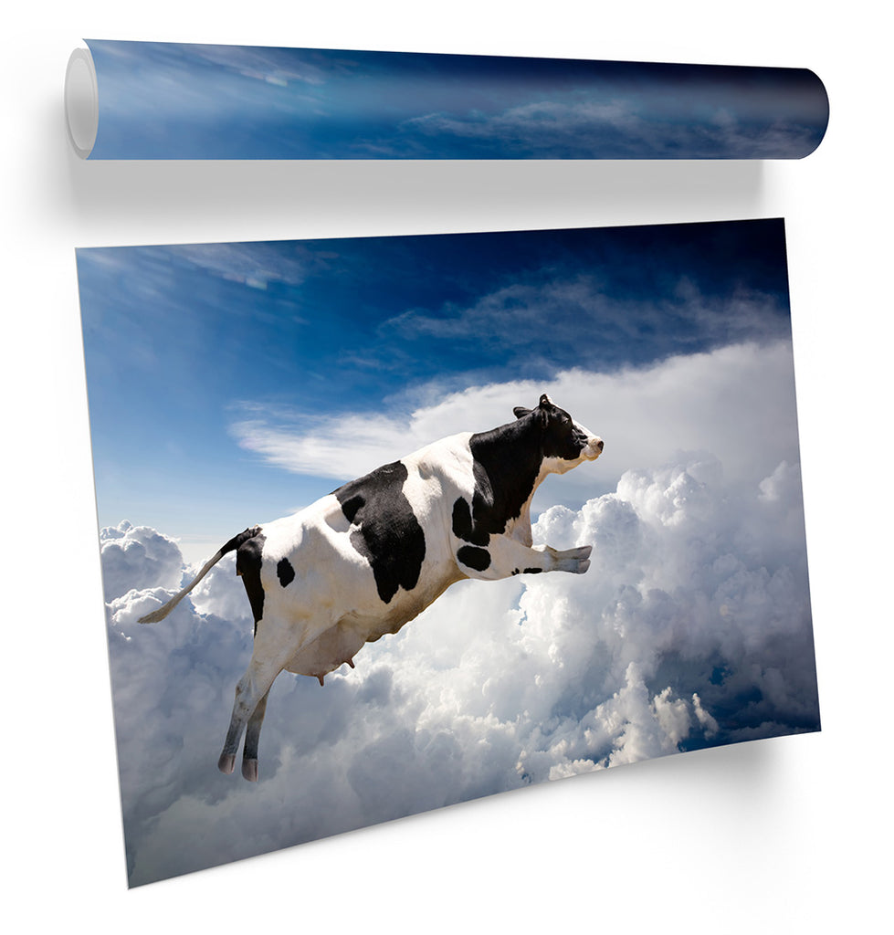 Flying Cow Modern Framed