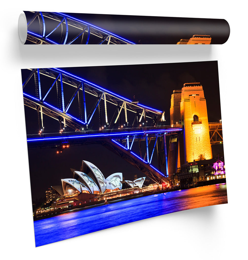 Sydney Harbour Bridge Opera House Framed