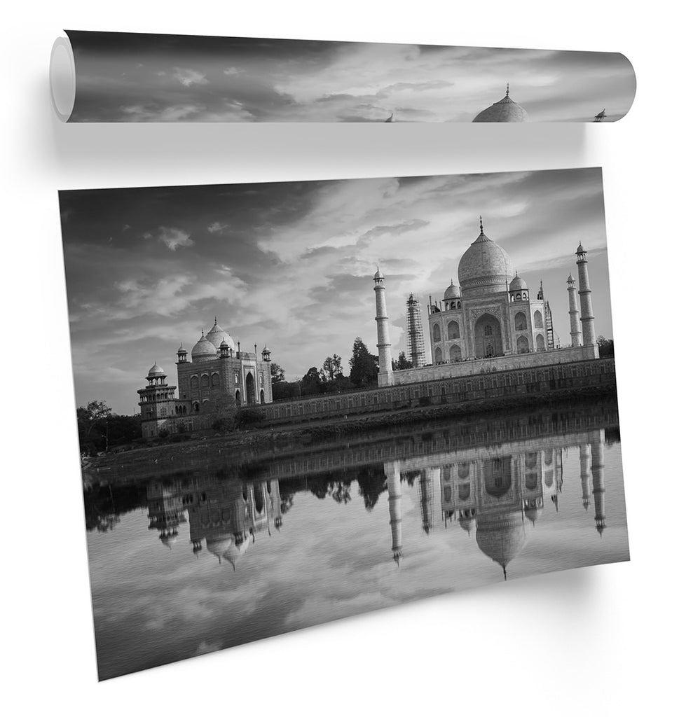 Taj Mahal India B&W Framed