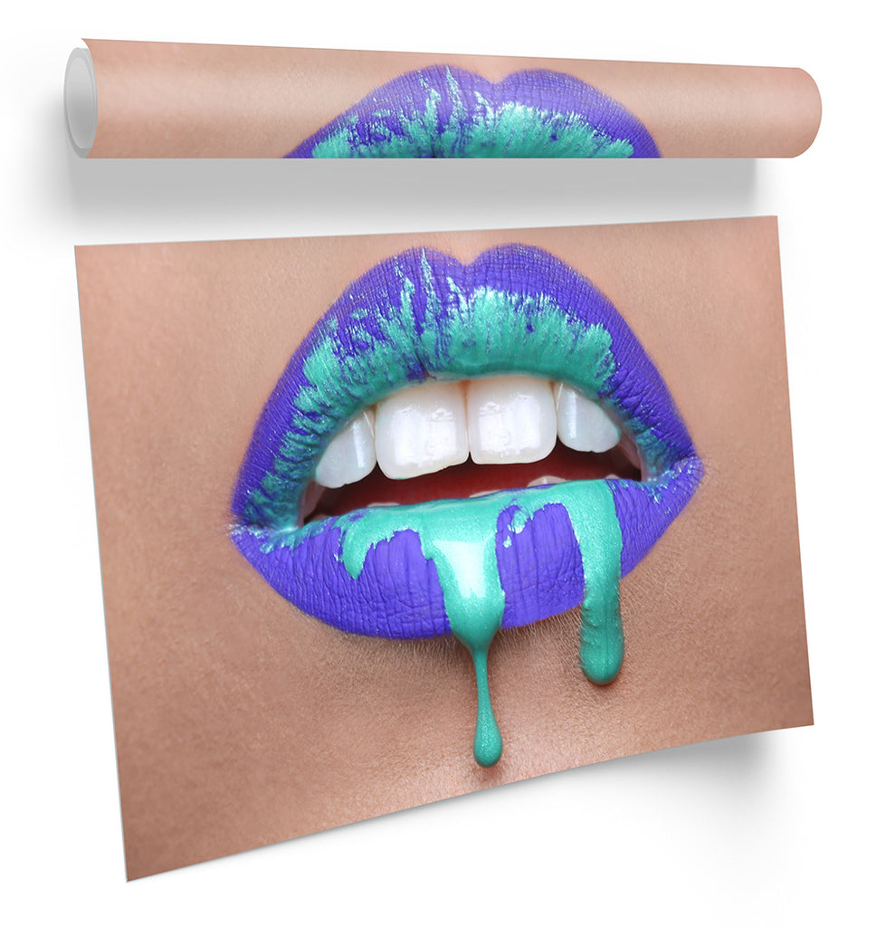 Fashion Lips Drip Lipstick Framed