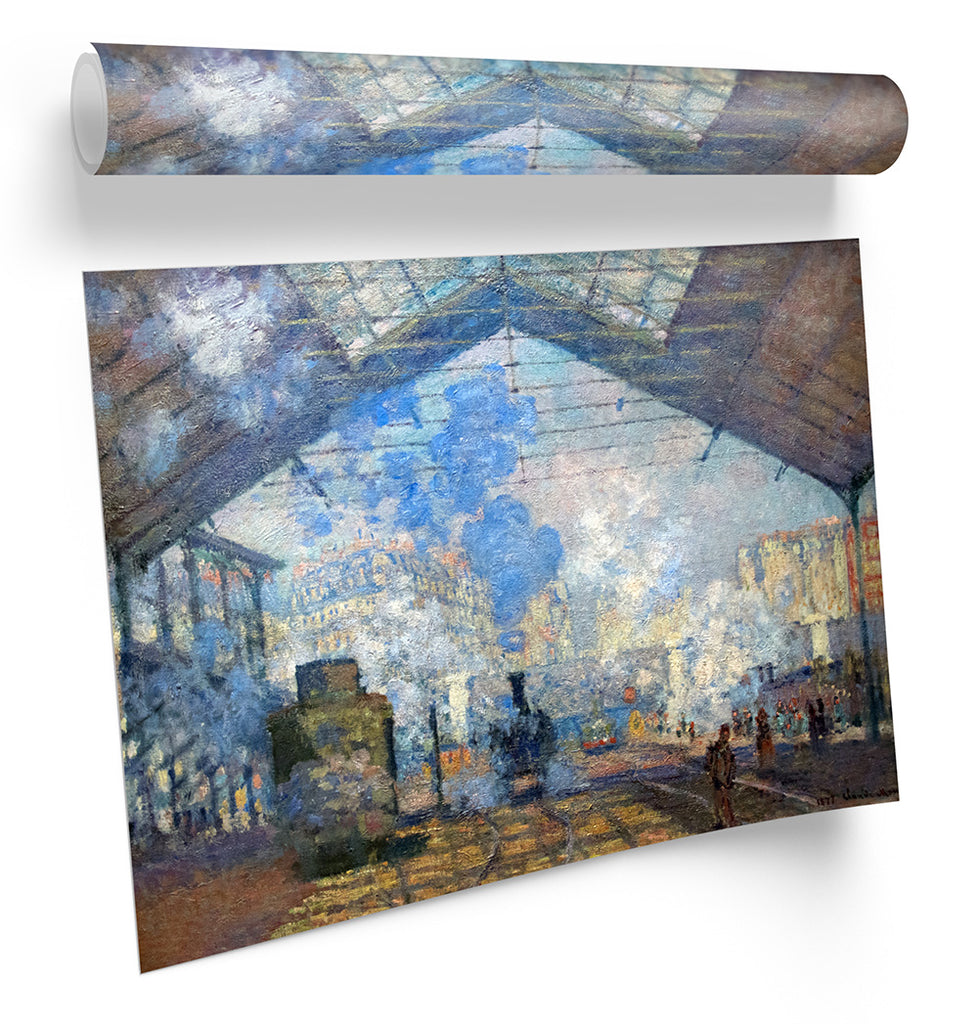 Claude Monet Gare Saint Lazare Framed