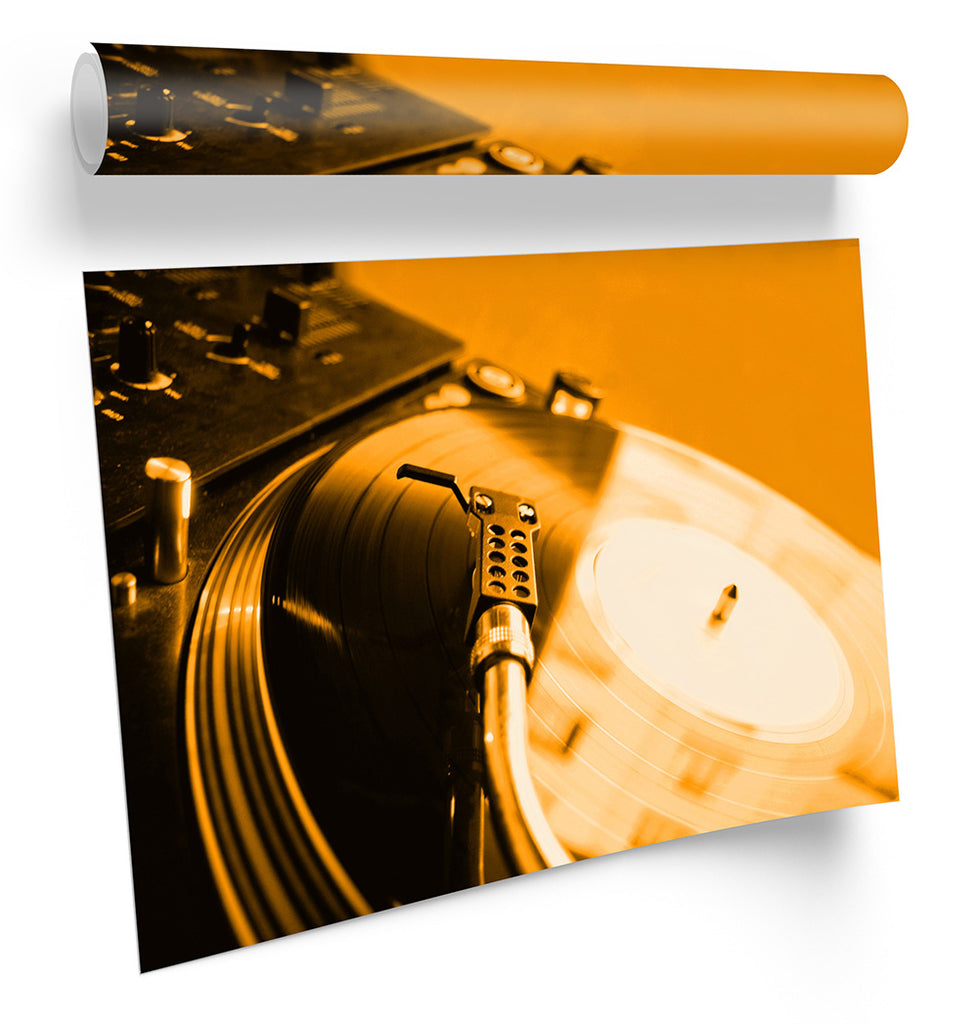 DJ Records Decks Turntables Framed
