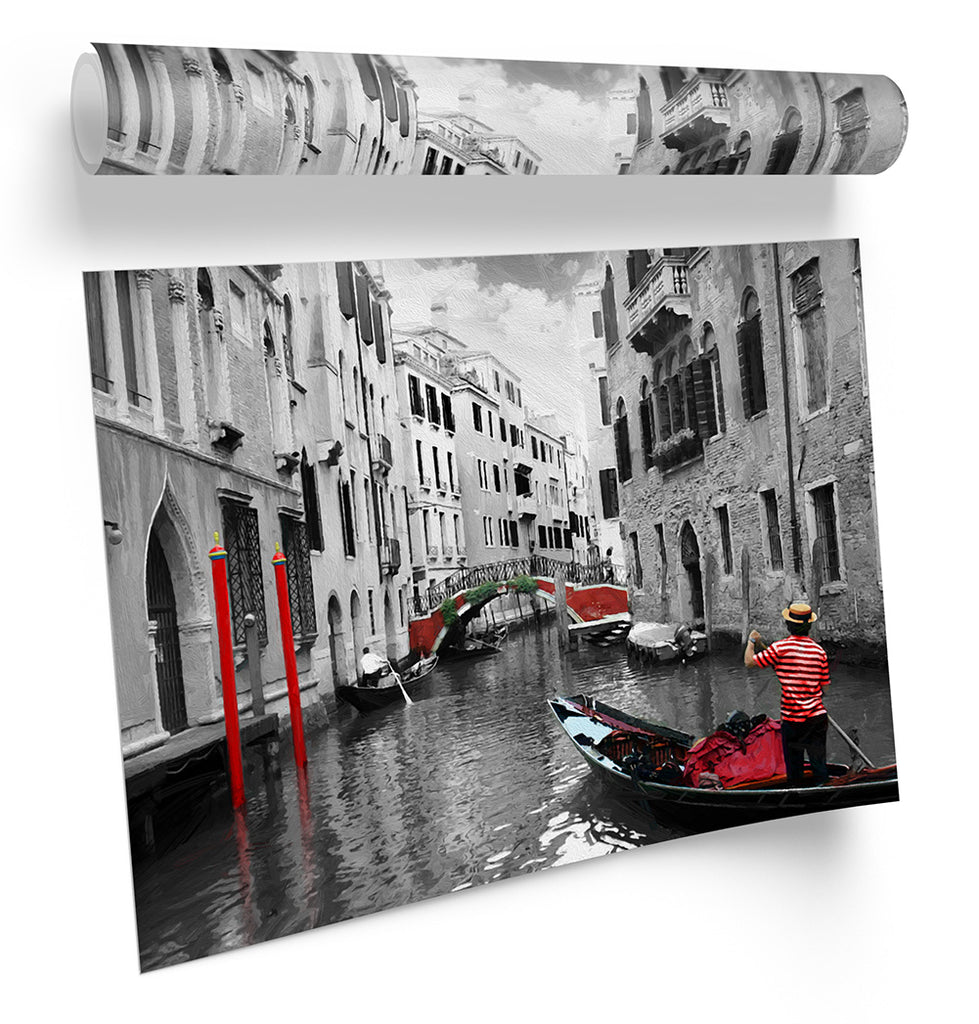 Venice Italy Gondolas Canals Framed